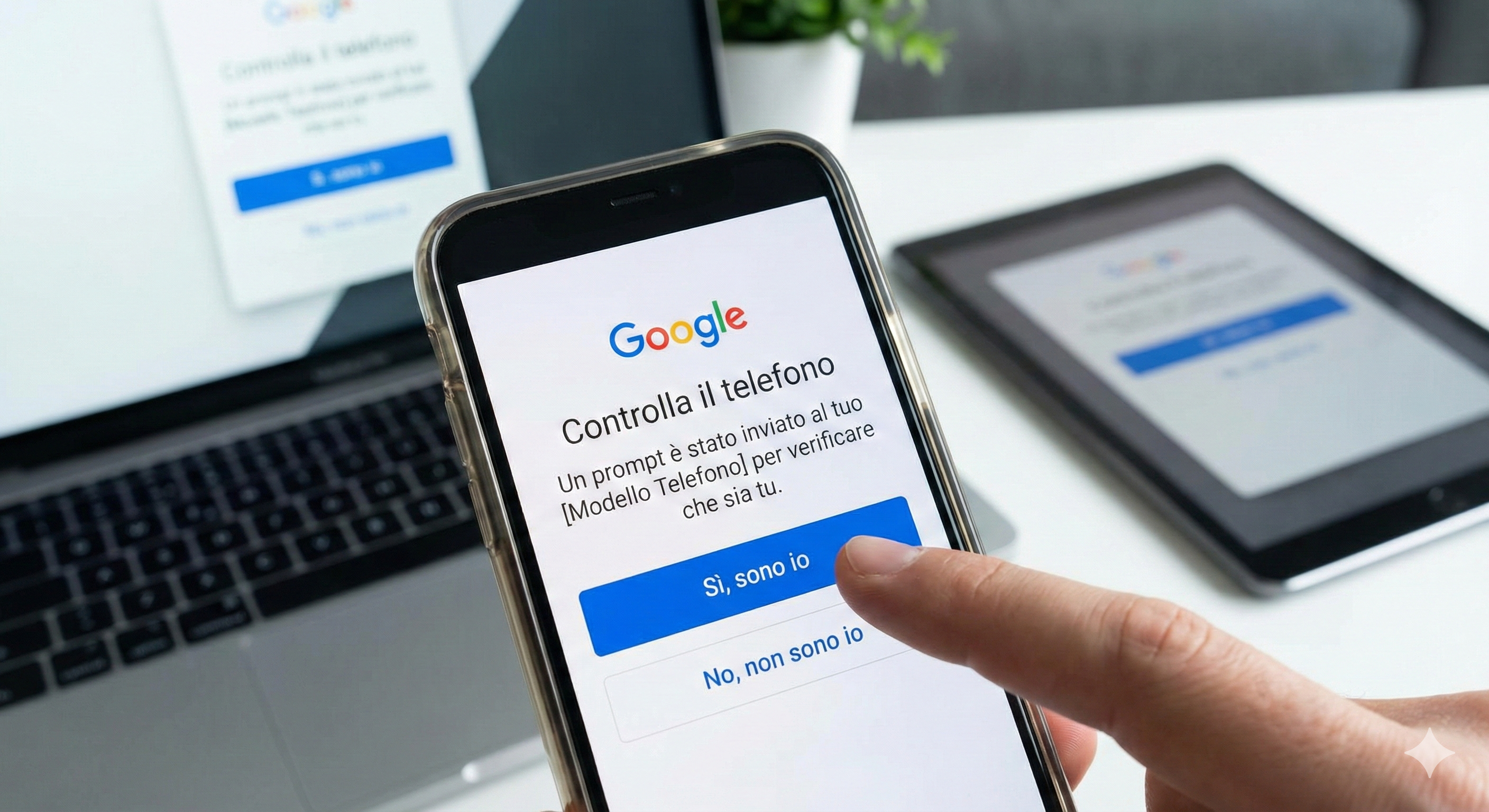 Accesso a Google con verifica a due passaggi