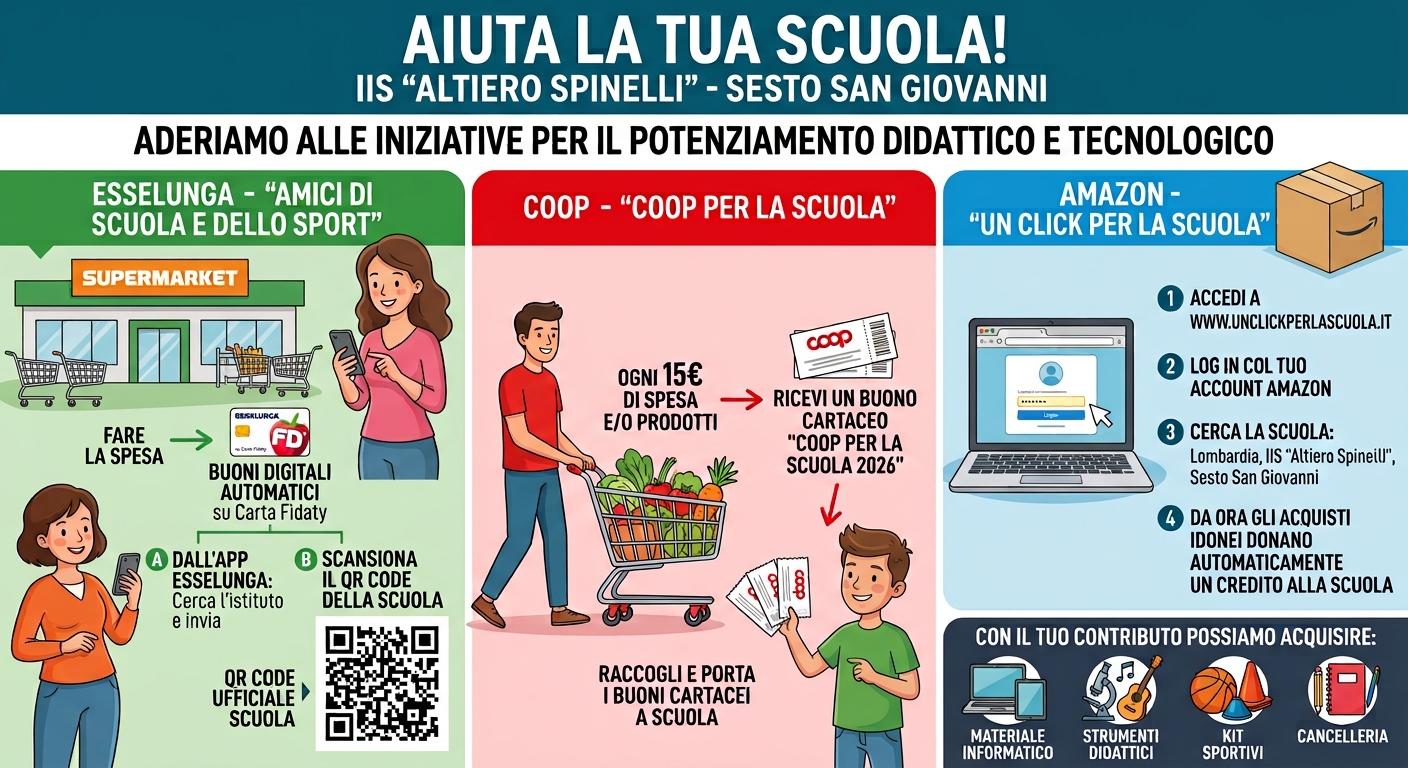  Iniziative "Amici di Scuola e dello Sport", "Coop per la Scuola"e "Un Click per la Scuola"